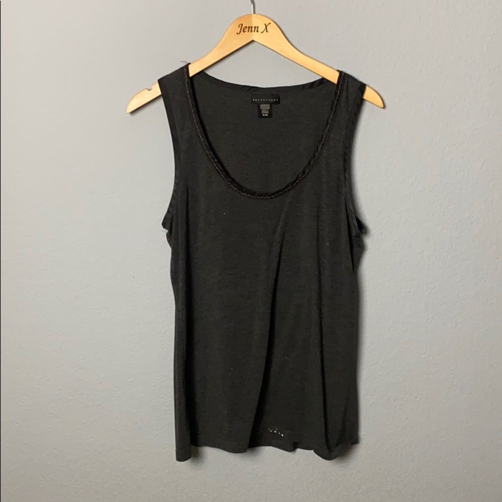 Apostrophe Gray Tank Blouse